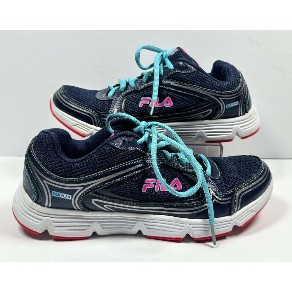 Fila DLS Foam Navy Pink Blue Running Shoes Womens Size 9 5HR18027-477 Athletic